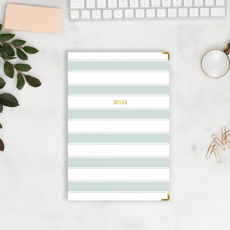 2021 The Everygirl Planner 5" x 8" Hard Cover Weekly/Monthly Bookbound Liam - Blue Sky