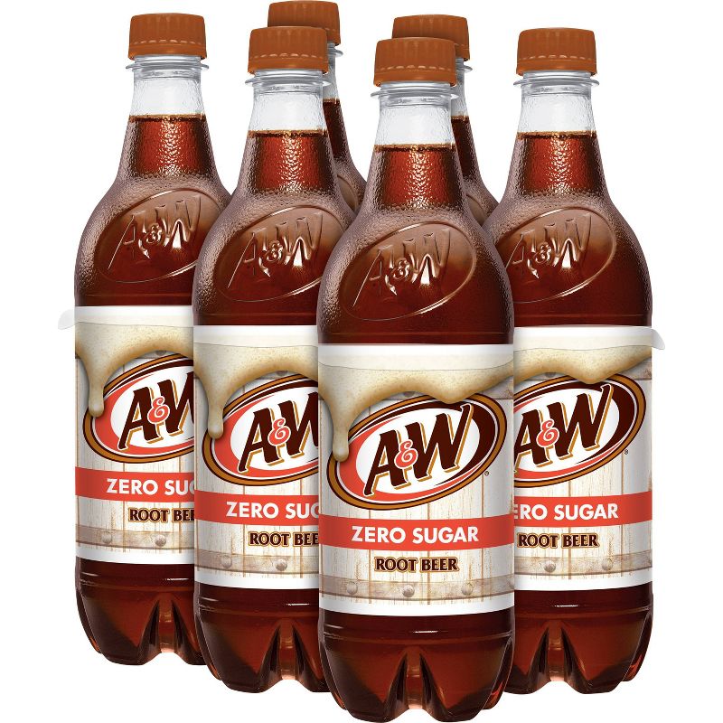 A&W Root Beer Zero Sugar - 6pk/0.5 L Bottles