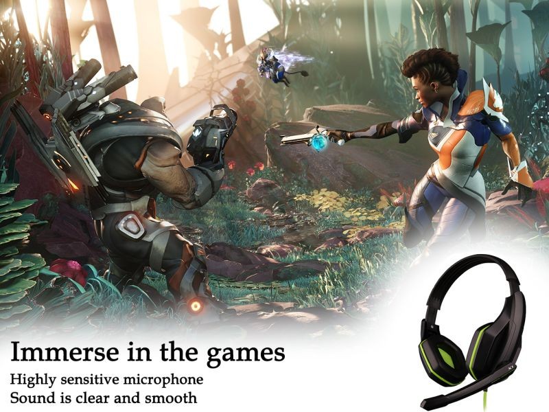 PS5, PS4 Gaming Headset, Joso 3.5mm Over Ear Headphone with Mic, Bass Stereo, Noise Cancelling, Volume Control, Soft Memory Earmuffs for Playstation 5 4, Nintendo Switch, PC, Laptop, Computer, Phone