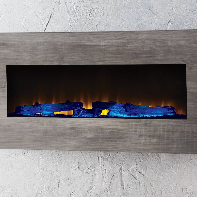 Dyna-Glo 48" Reversible Wall Mount Electric Fireplace Gray/Brown