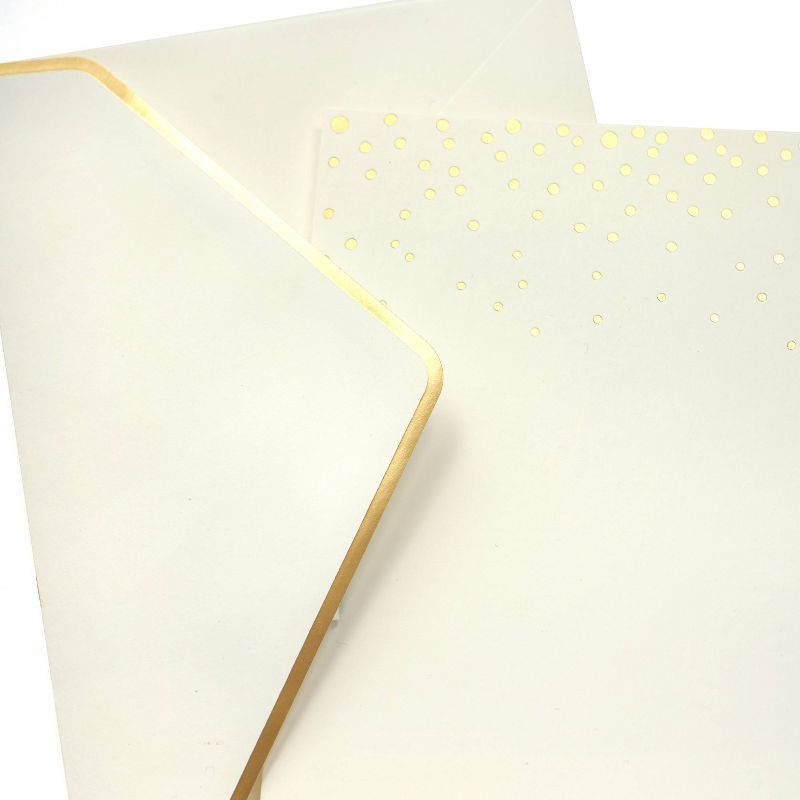 25ct Foil Dots Invitation Pack Gold