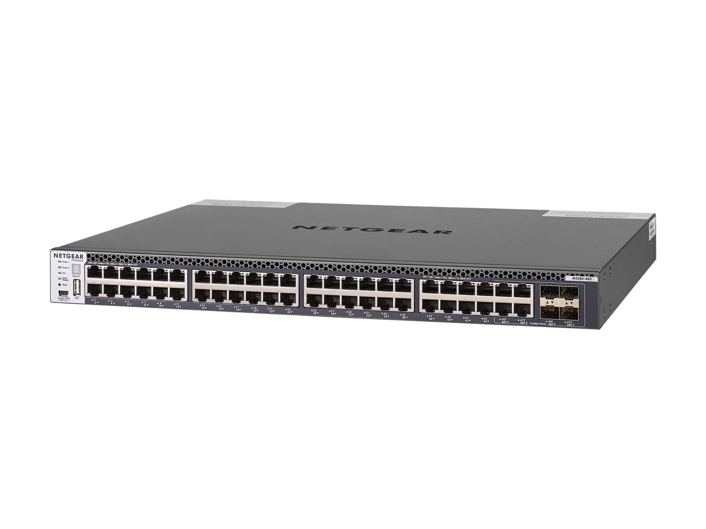 NETGEAR ProSAFE M4300-48X 48 x 10G 48 x 10GBASE-T 4 x SFP+ Stackable Managed Switch for Server Aggregation (XSM4348CS-100NES)