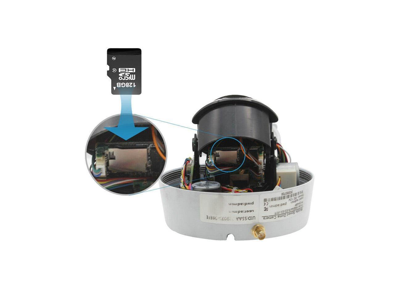 KIMPOK 2MP/5MP IP POE PTZ Camera Dome Security IP Camera Two-Way Audio Built-in Mic and Speaker 30m Onvif