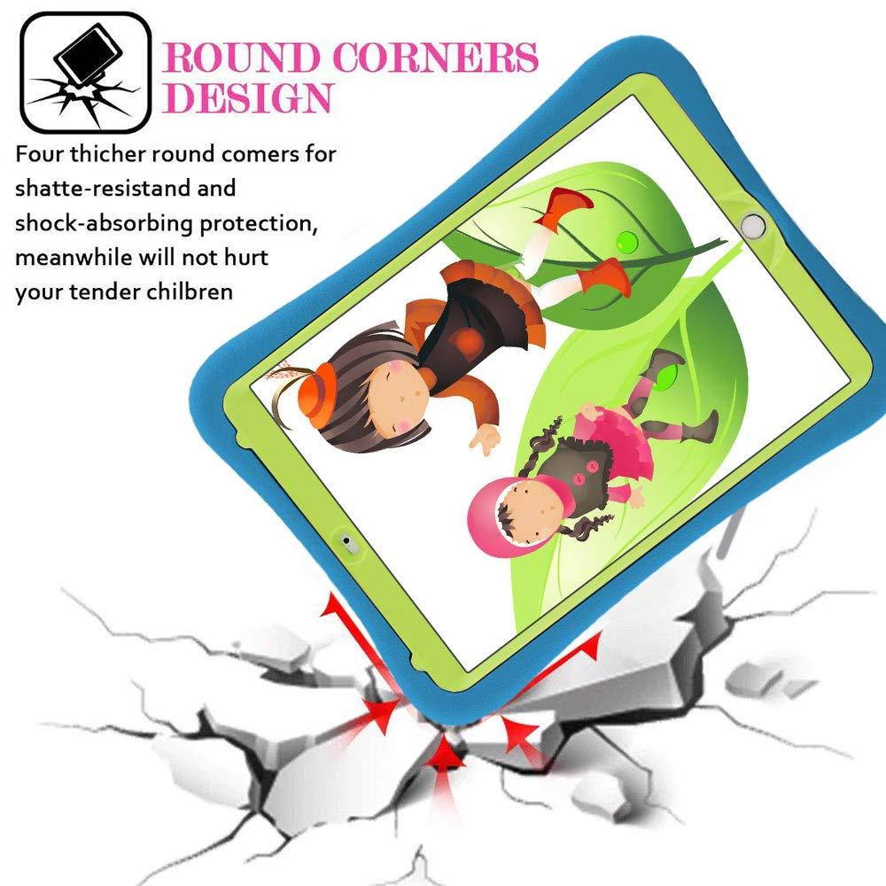 iPad 5/6/New ipad 2017/2018 Case for Kids,EVA Heavy Duty Dust/Shock/Kids Proof with Kickstand Tablets Protective Cover for iPad 2017/2018 Latest Gen/iPad 5th /6th Gen(Blue/Green)