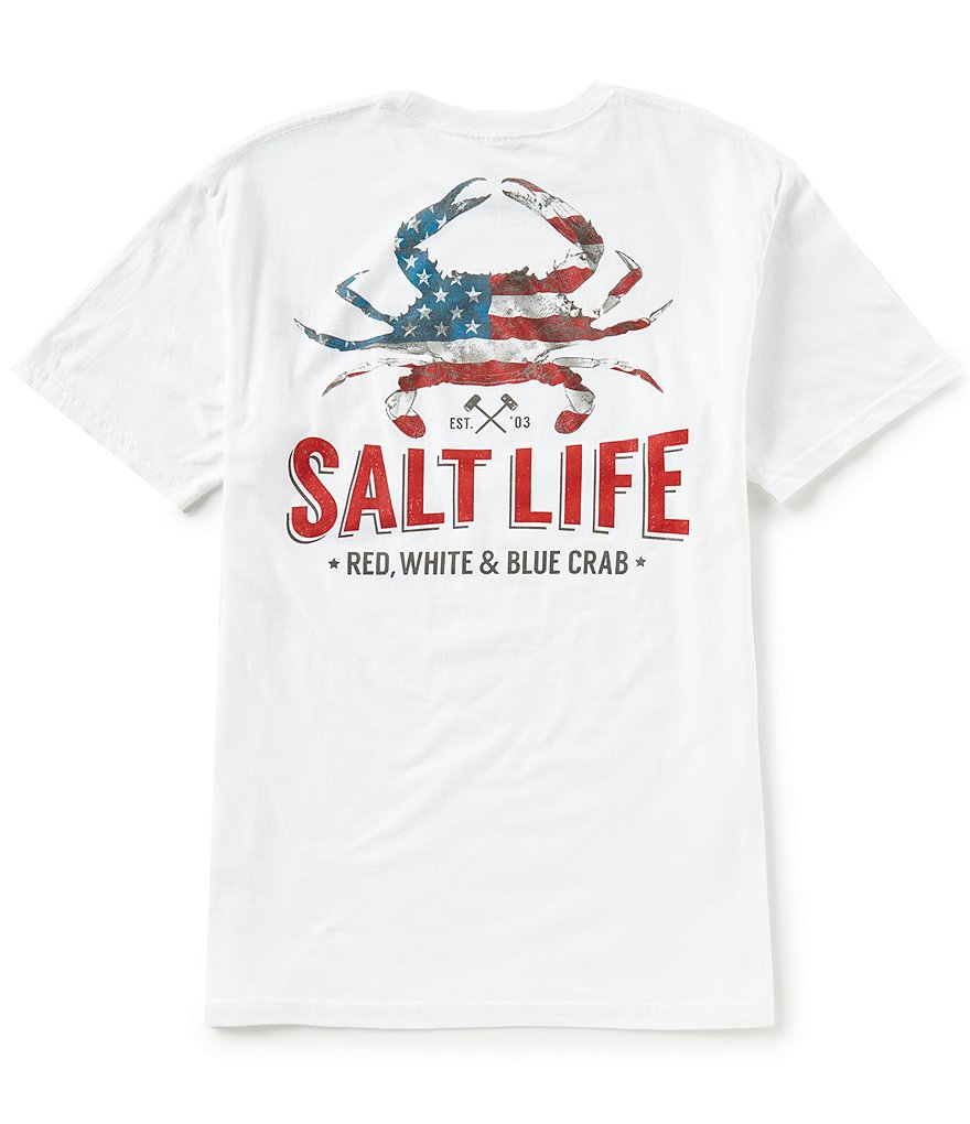 Salt Life American Crab Short-Sleeve Graphic Pocket Tee