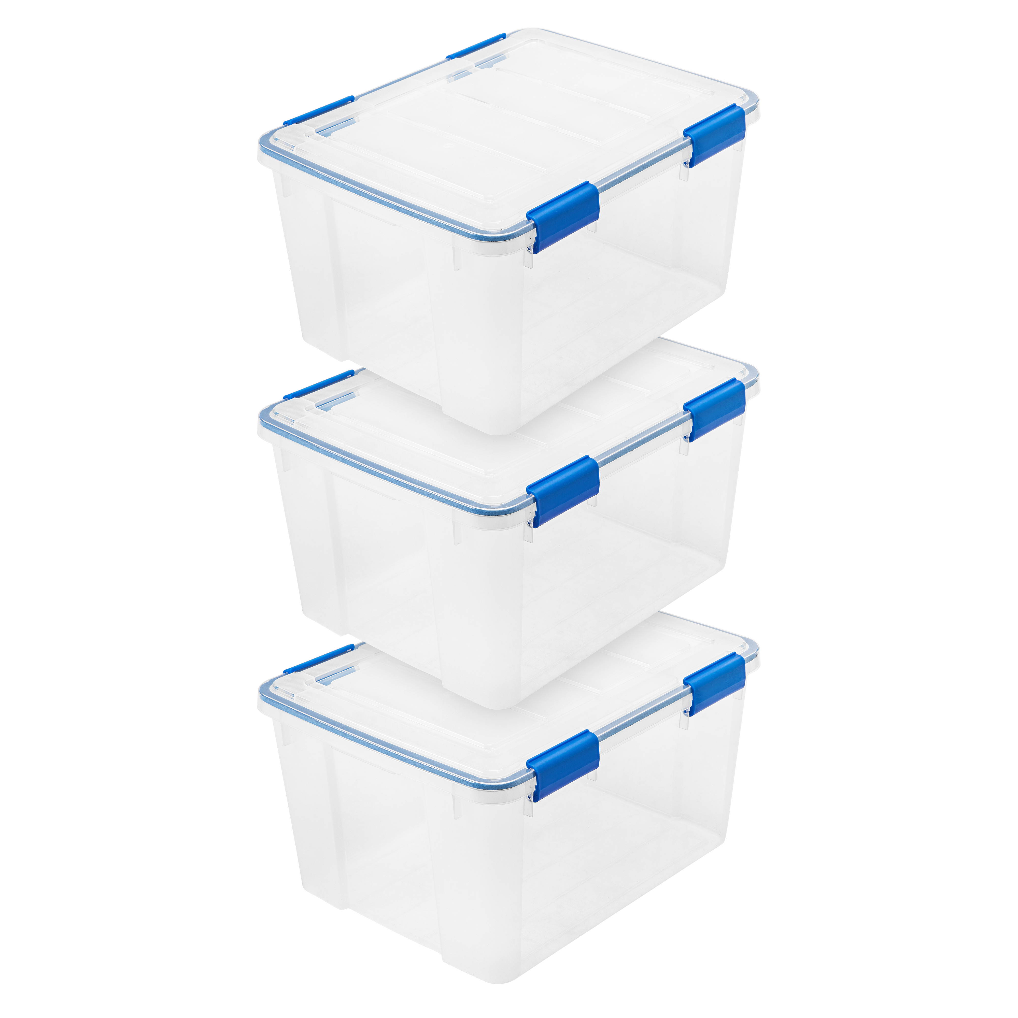 Weathertight Multi Purpose Storage Box 44 Quart, 3 Pack