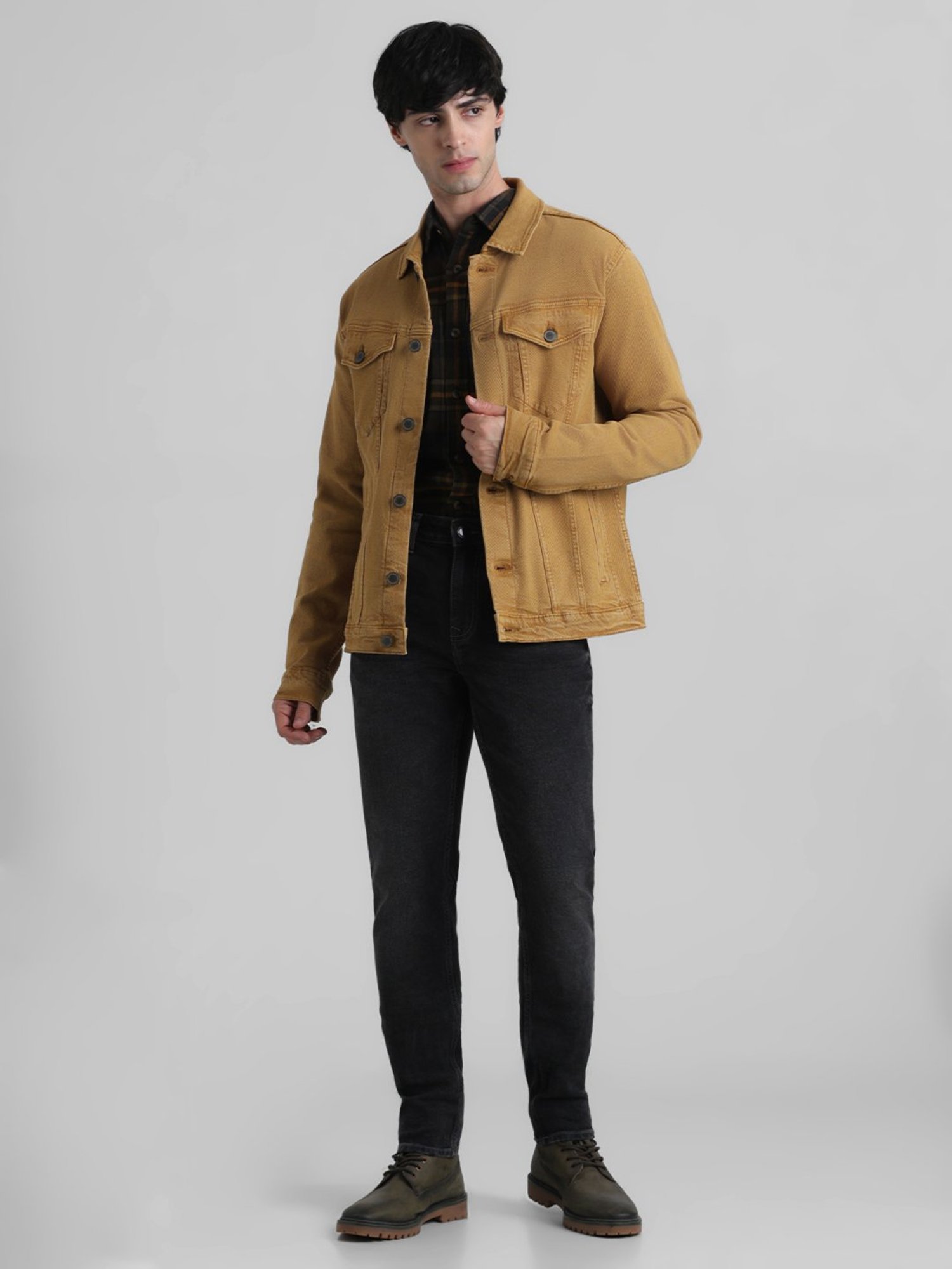 Jack & Jones Light Brown Regular Fit Denim Jacket