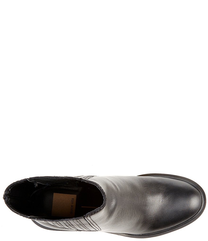 Dolce Vita Caster H2O Water Repellent Leather Chelsea Booties