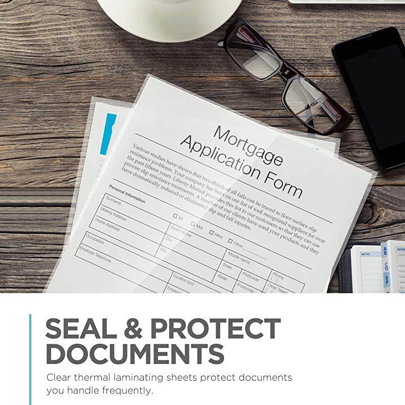 Thermal Laminating Pouches 100-Pack, 8.9" x 11.4", 3 mils, Letter Size