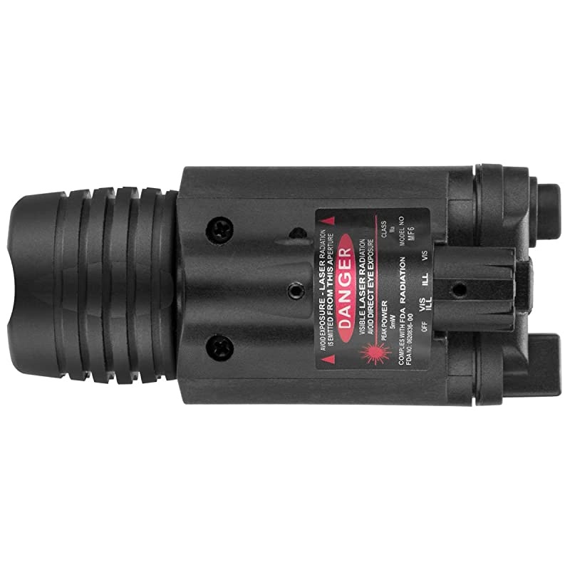 Laser with 200 Lumen Flashlight, Black