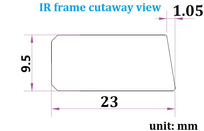 60 Inch 10 Points Infrared IR Multi Touch Screen Overlay Frame Panel USB Free Driver
