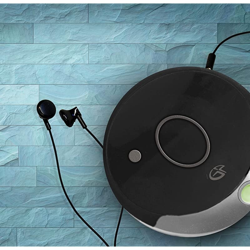 Portable Personal CD Player and MP3 with Anti Skip Protection and Stereo Earbuds, Black Gray PC807BMP3U (Micro USB or 2 AA Batteries not Included)