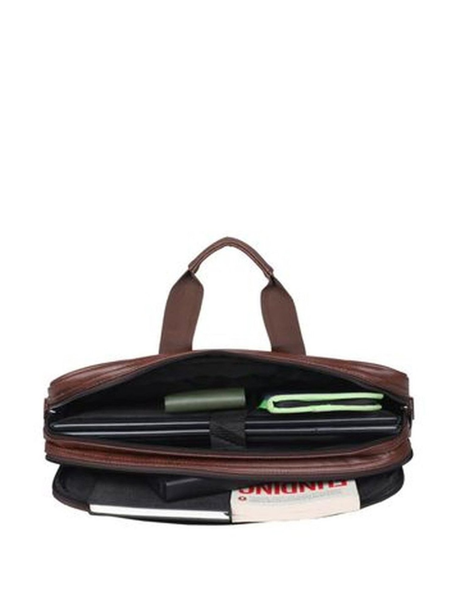 Harissons Rendition Brown Leather Solid Laptop Messenger Bag