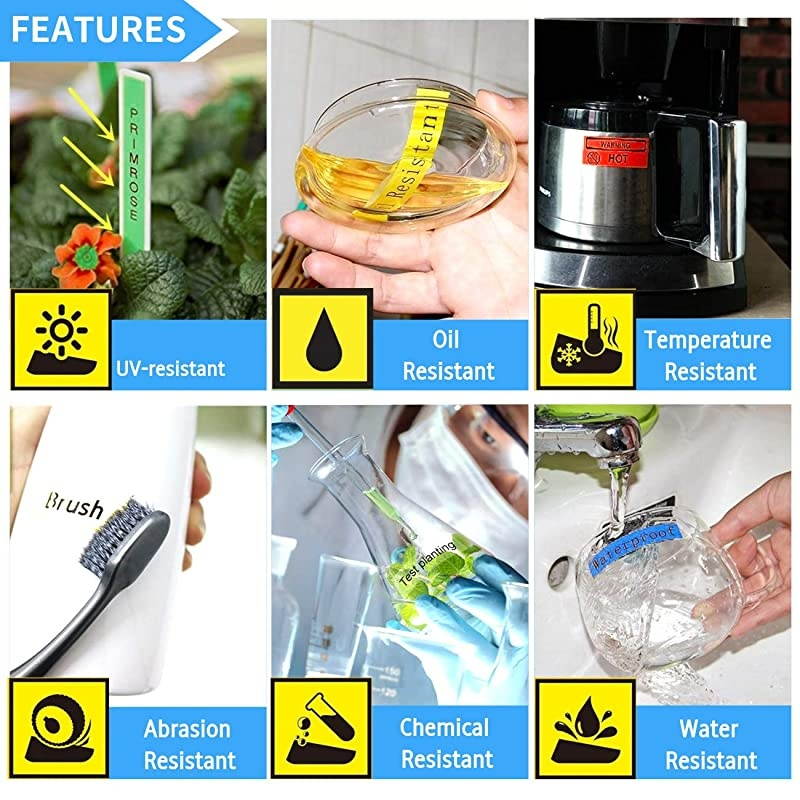 Replace TZe Label Tape 12mm 047 Inch Standard Laminated Tape for TZe231 TZe131 TZe431 TZe531 TZe631 TZe731 Compatible with Brother PTouch Label Maker PTD210 PTH110 PTD600 262 Feet