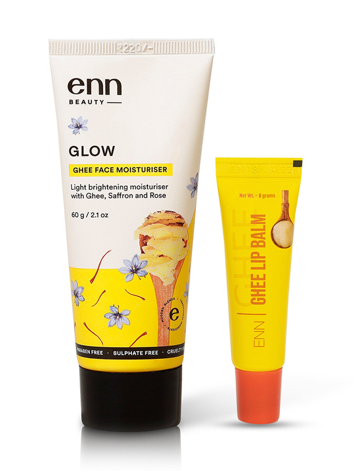 ENN Glow Ghee Face Moisturiser & Ghee Lip Balm Combo Kit