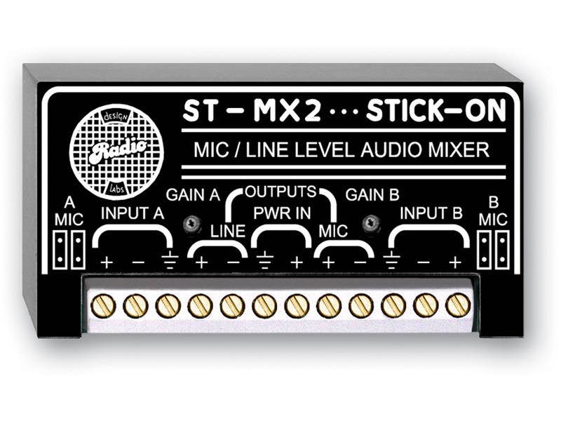 Radio Design Labs (RDL) - STMX2 - RDL 2 Channel Audio Mixer - Microphone or Line Input and Output