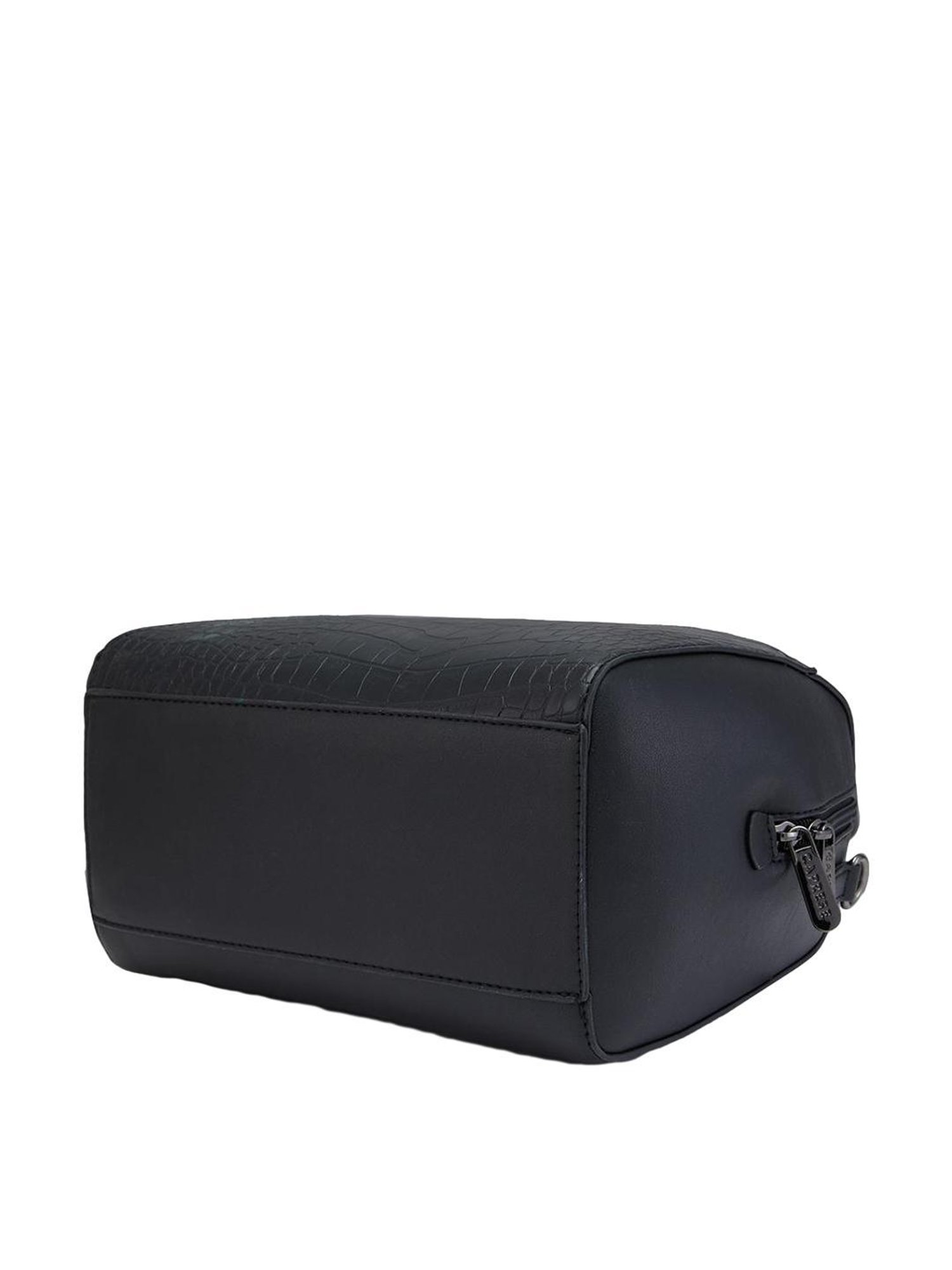 Caprese Cabo Black Faux Leather Textured Handbag