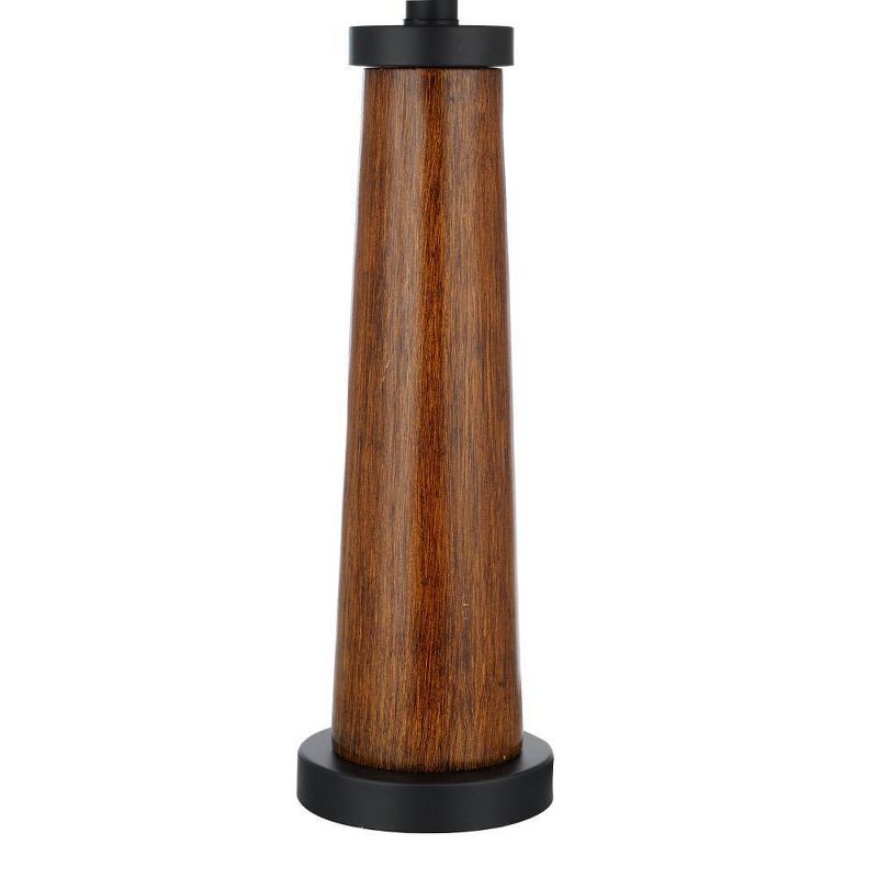 27.5" Wood Table Lamp Matte Black (Includes LED Light Bulb) - Cresswell Lighting
