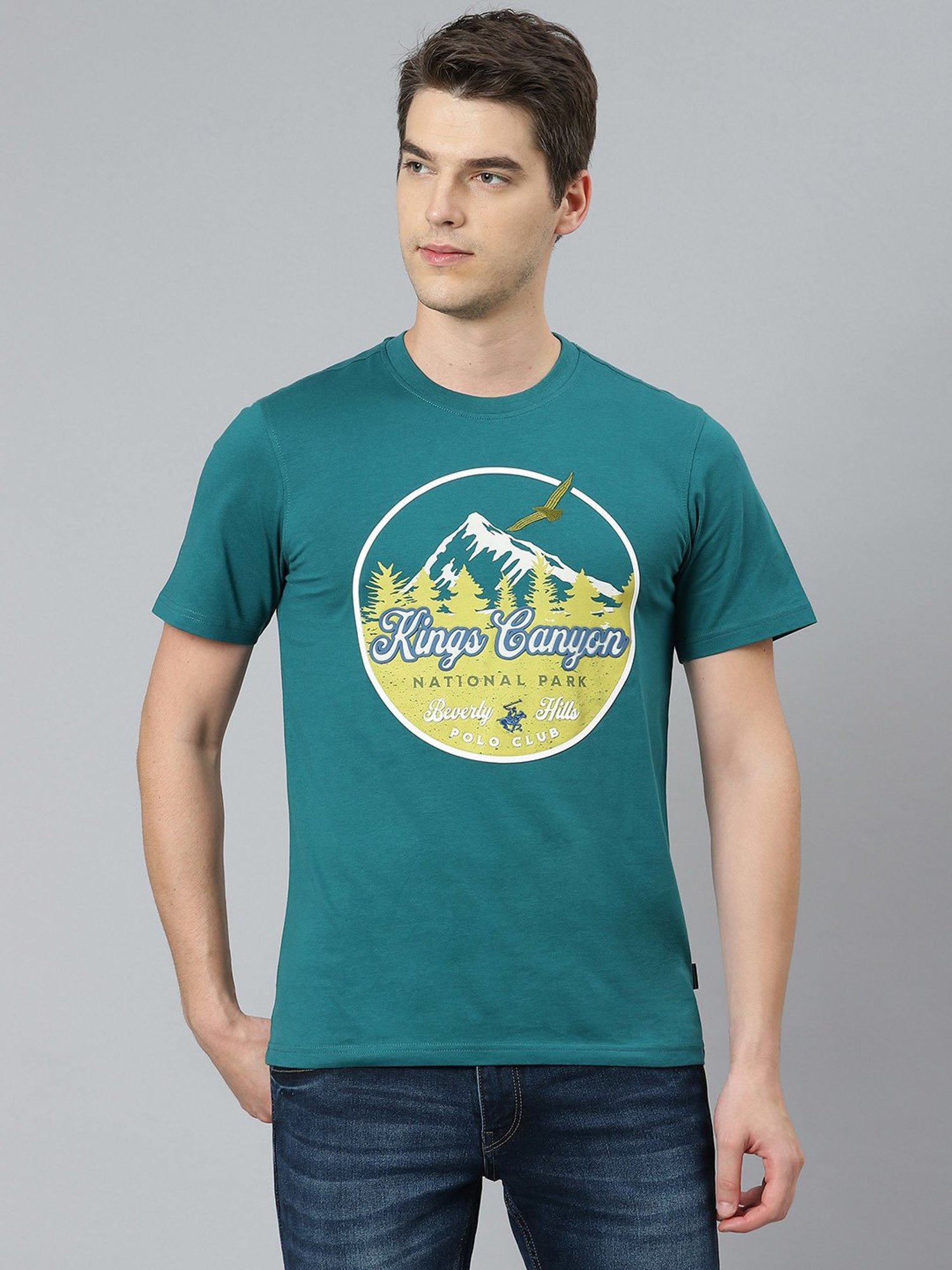 Beverly Hills Polo Club Teal Crew T-Shirt