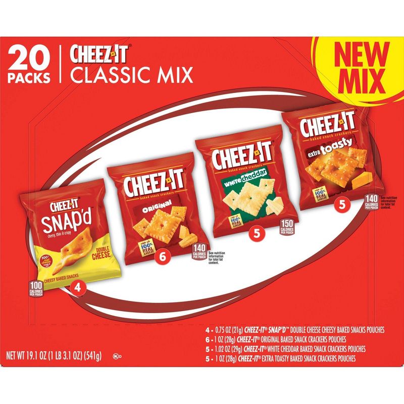 Cheez-It Cheese Lovers Multipack Crackers - 19.1oz/20ct