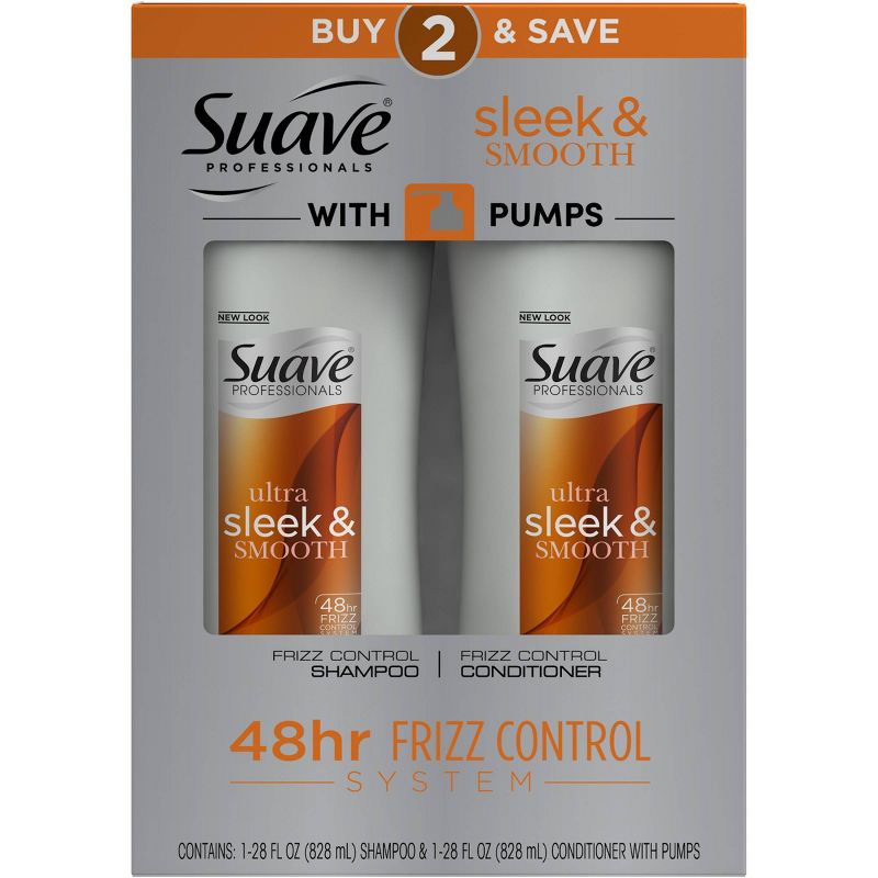 Suave Professionals Sleek Shampoo and Conditioner - 50 fl oz