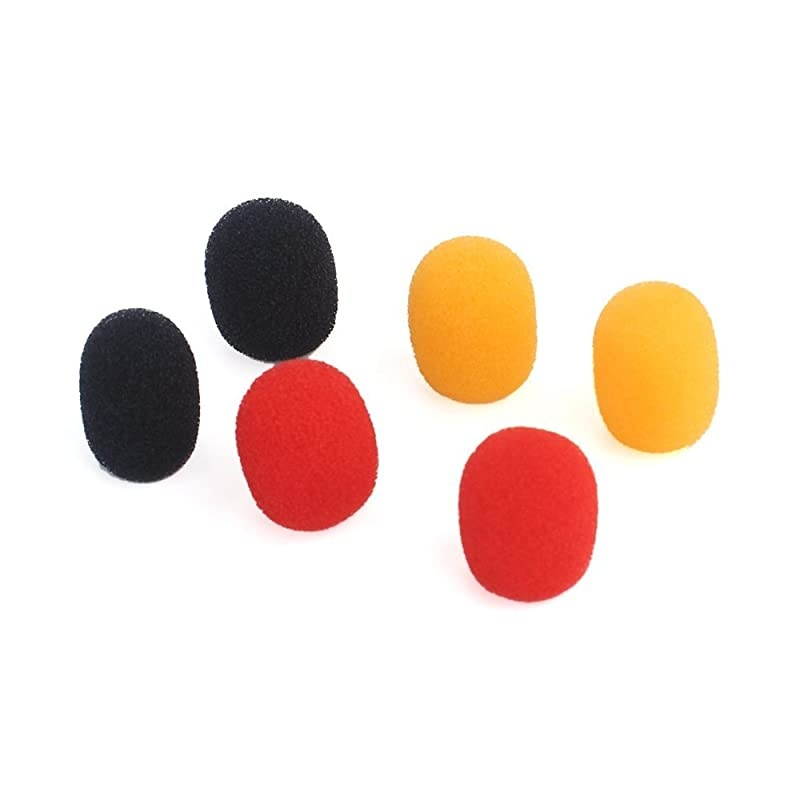 Foam Windscreen Wind Muff for Small Mini Lavalier Lapel Omnidirectional Condenser Microphone for Apple iPhone Android Windows Smartphones Noice Noise Cancelling Mic LMAWF 6 PACK