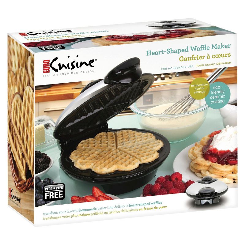 Euro Cuisine Heart Design Waffle Maker