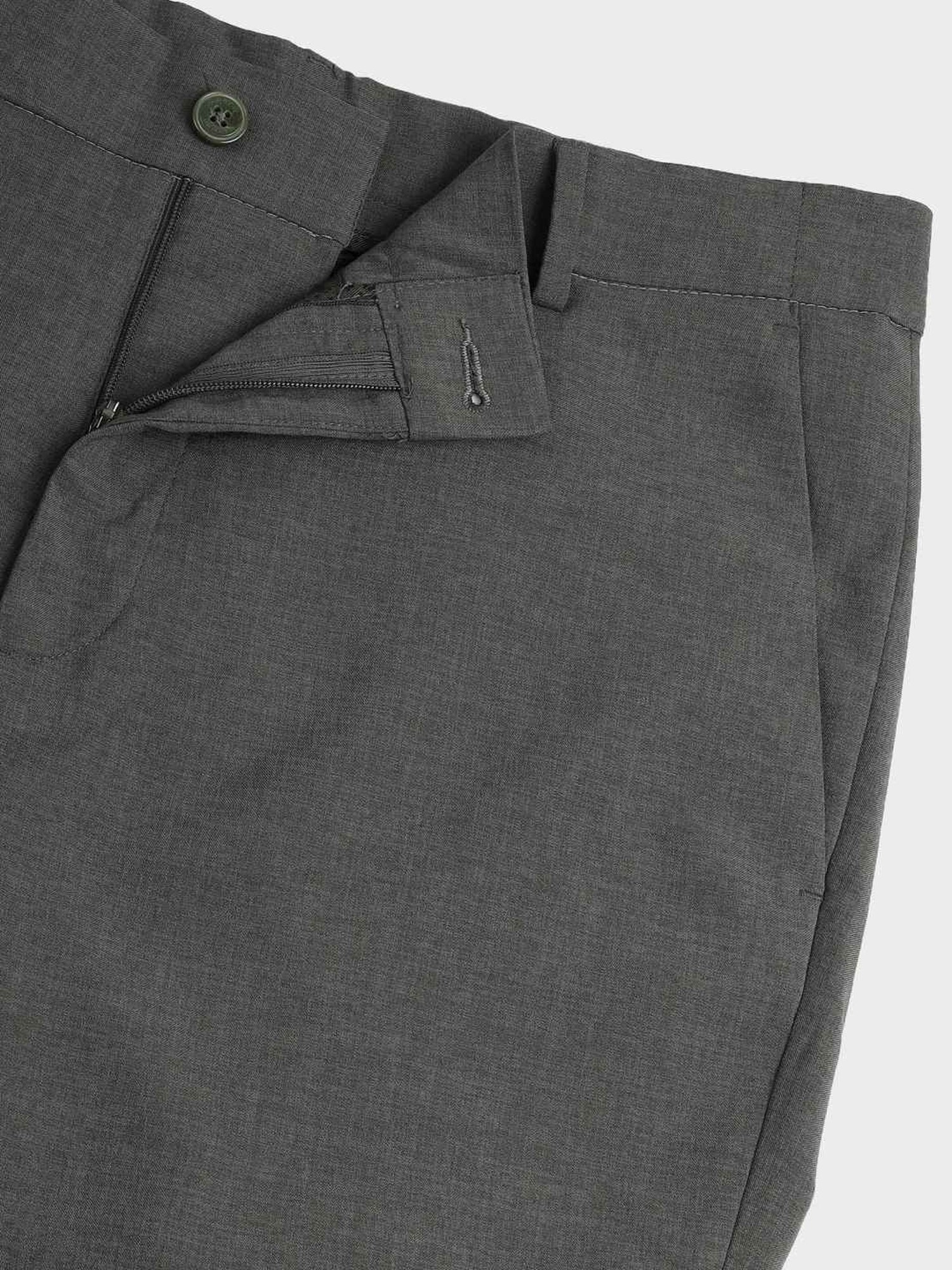 Arrow New York Olive Slim Fit Self Pattern Trousers