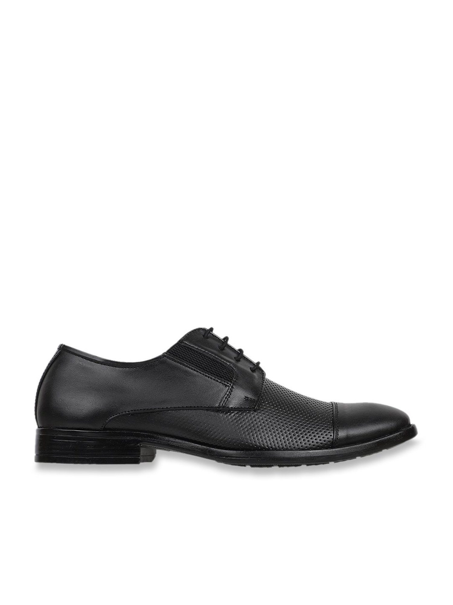 Carlton London Men's Black Derby Shoes