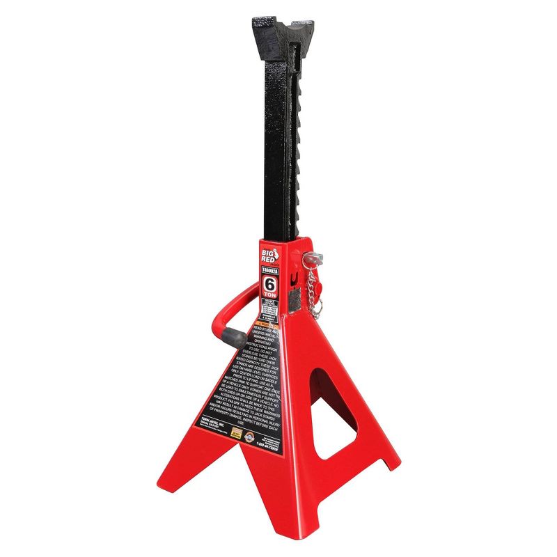 Torin Big Red 6 Ton Capacity Heavy Duty Double Locking Steel Jack Stands, 1 Pair