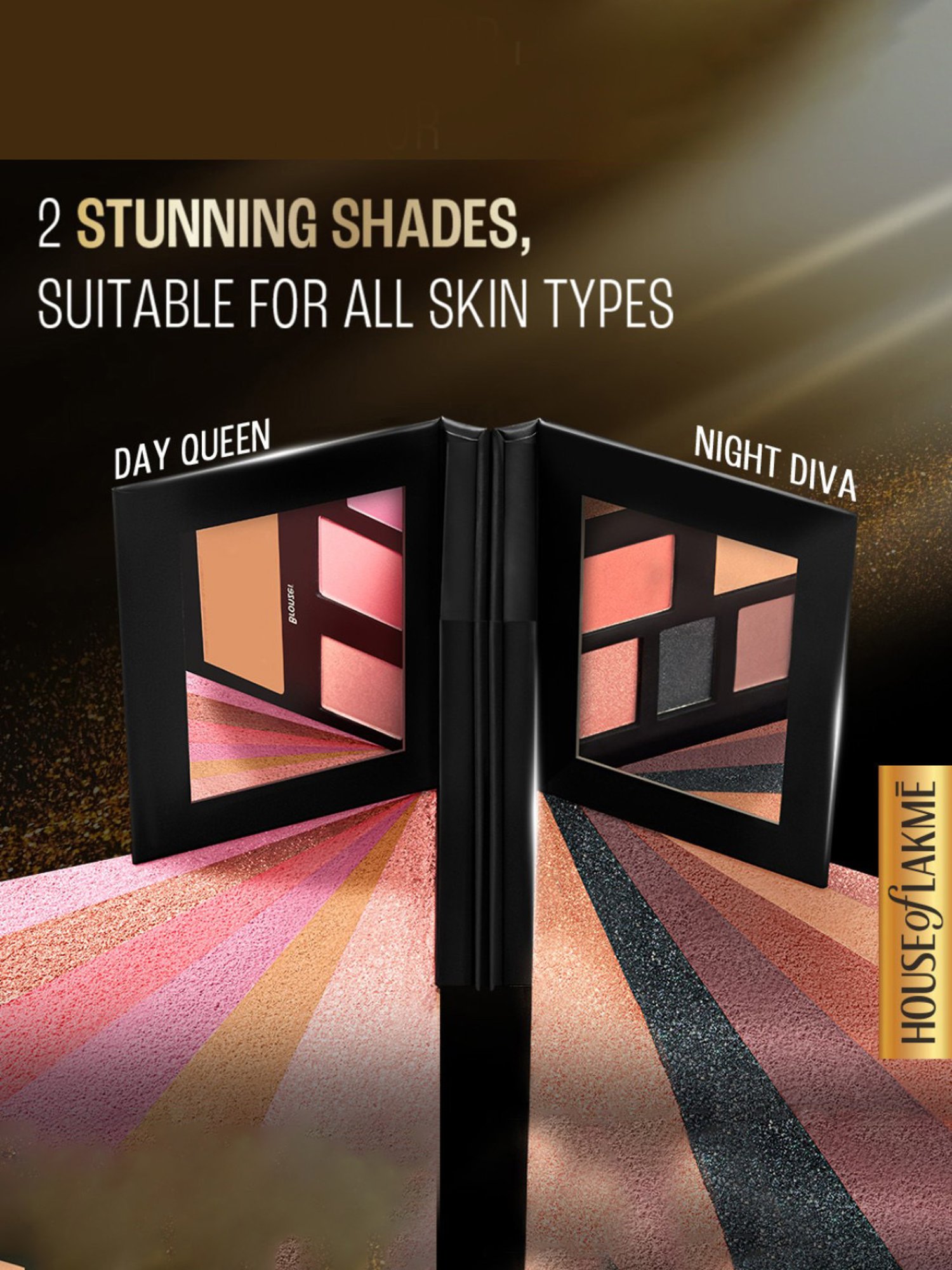 Lakme Glitterati 4-In-1 Face Palette Night Diva - 14 gm