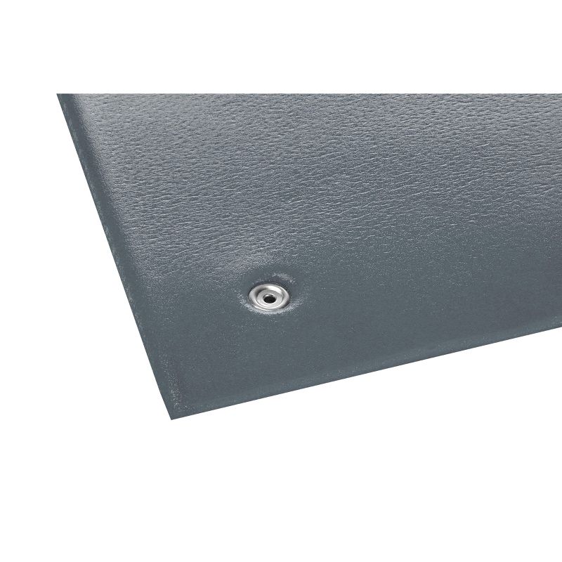 2'x5' Rectangle Solid Floor Mat Gray - Crown