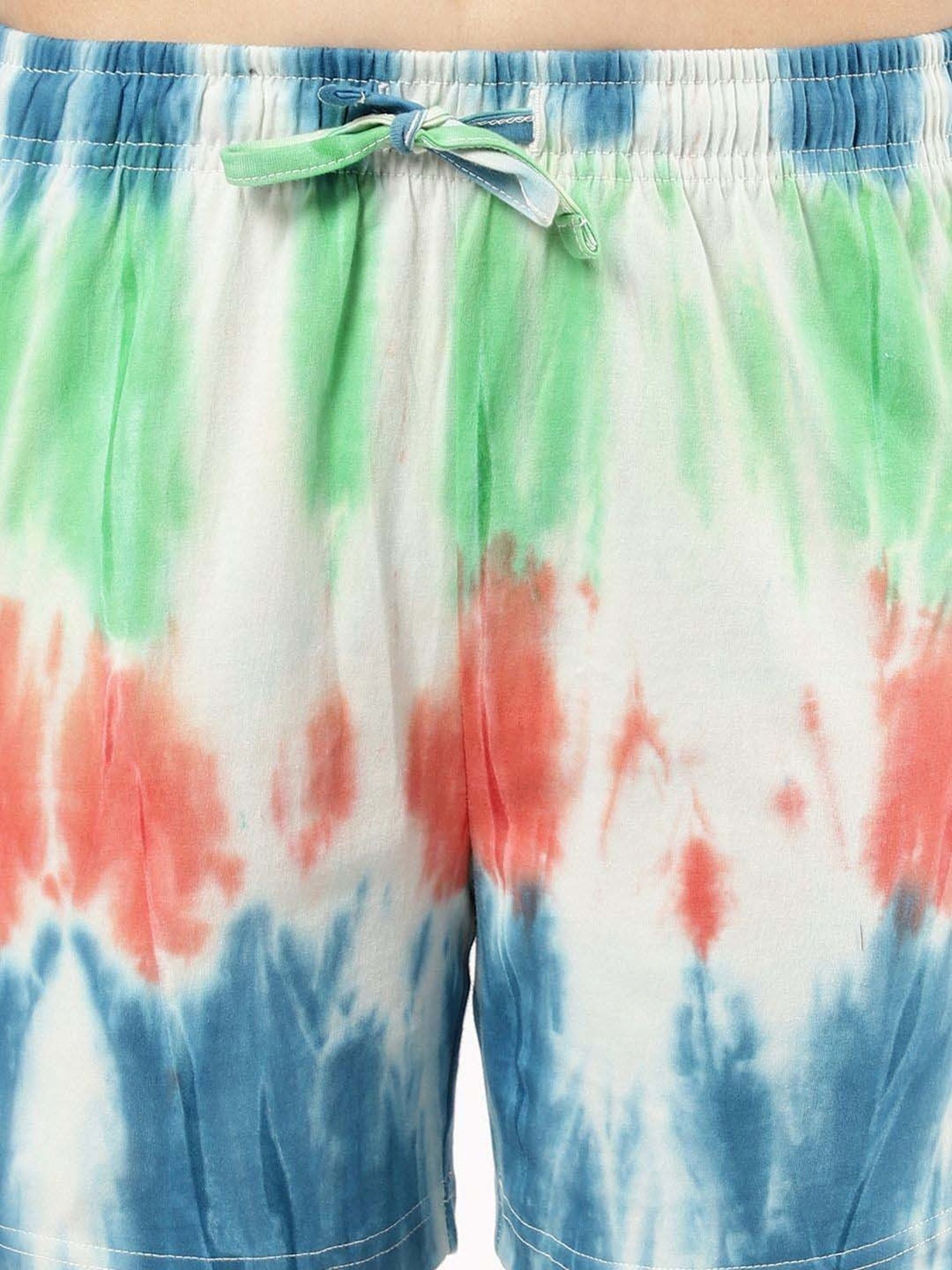 Sweet Dreams Multicolored Cotton Tie & Dye T-Shirt & Shorts Set