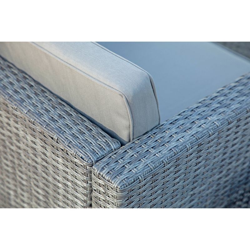 Alicia 4pc Outdoor Squared Wicker Sofa Set - Dark Gray - Coaster