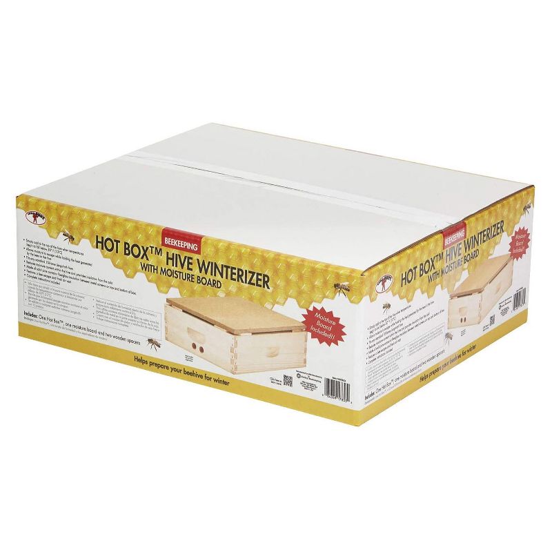 Little Giant Professional and Backyard Beekeeping Bee Hive/Apiary Winterizer Solid Pine Wood Hot Box Insulator with Moisture Board, Brown