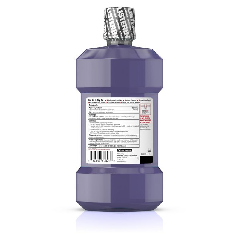 Listerine Total Care Stain Remover Anti-cavity Mouthwash Fresh Mint - 32 fl oz