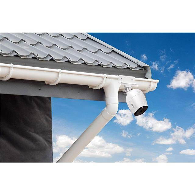 Wasserstein Weatherproof Gutter Mount for Arlo Pro, Arlo Pro 2 & Arlo HD, White
