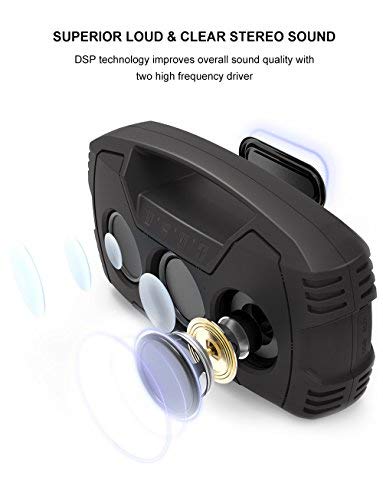 AOMAIS GO Bluetooth Speakers, Waterproof Portable Indoor/Outdoor 30W Wireless Stereo Pairing Booming Bass Speaker, 30-Hour Playtime with 8800mAh Power Bank, Durable for Home Party, Camping (Blue)