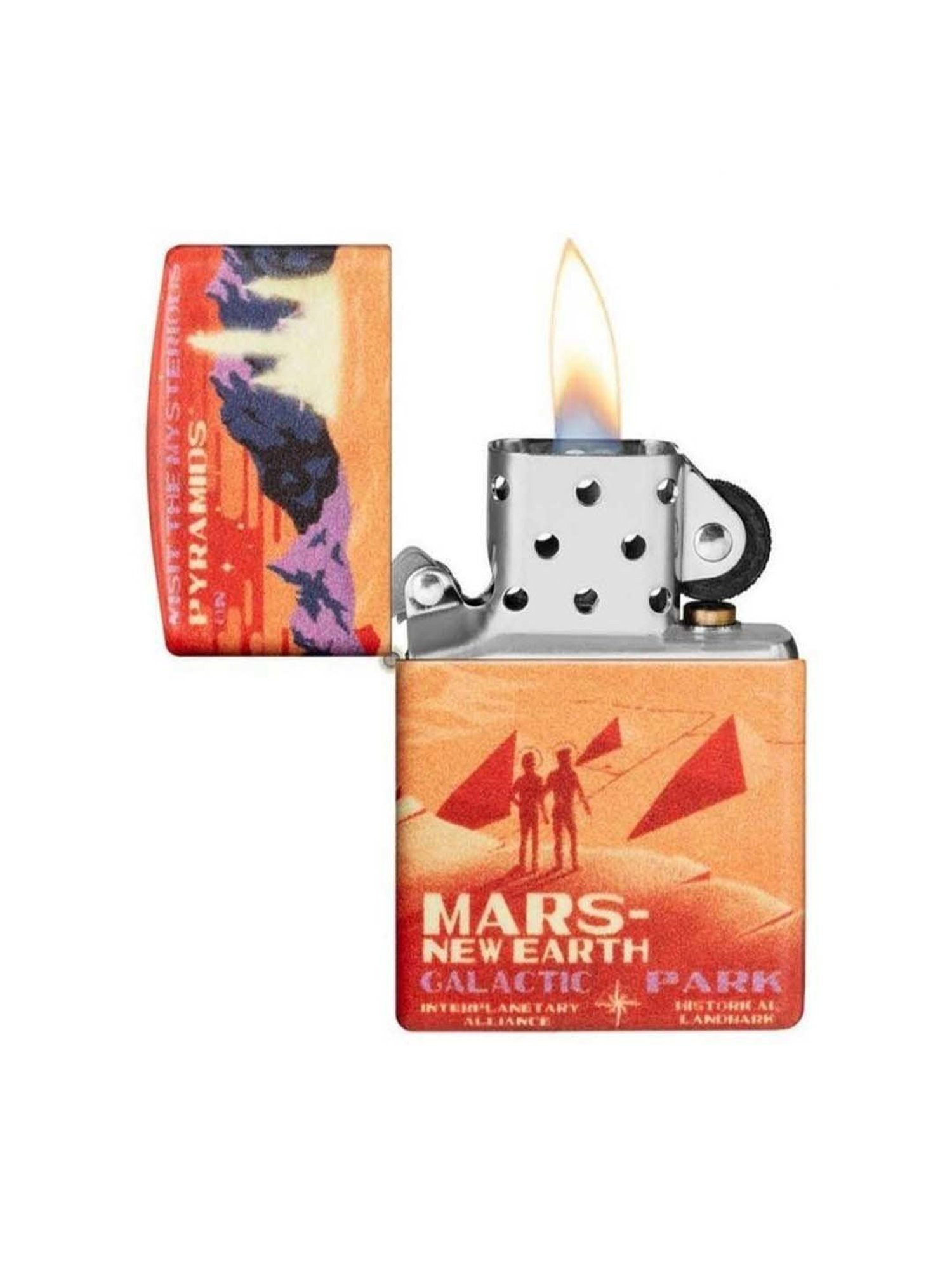 Zippo Multicolor Mars Design Brass Windproof Pocket Lighter