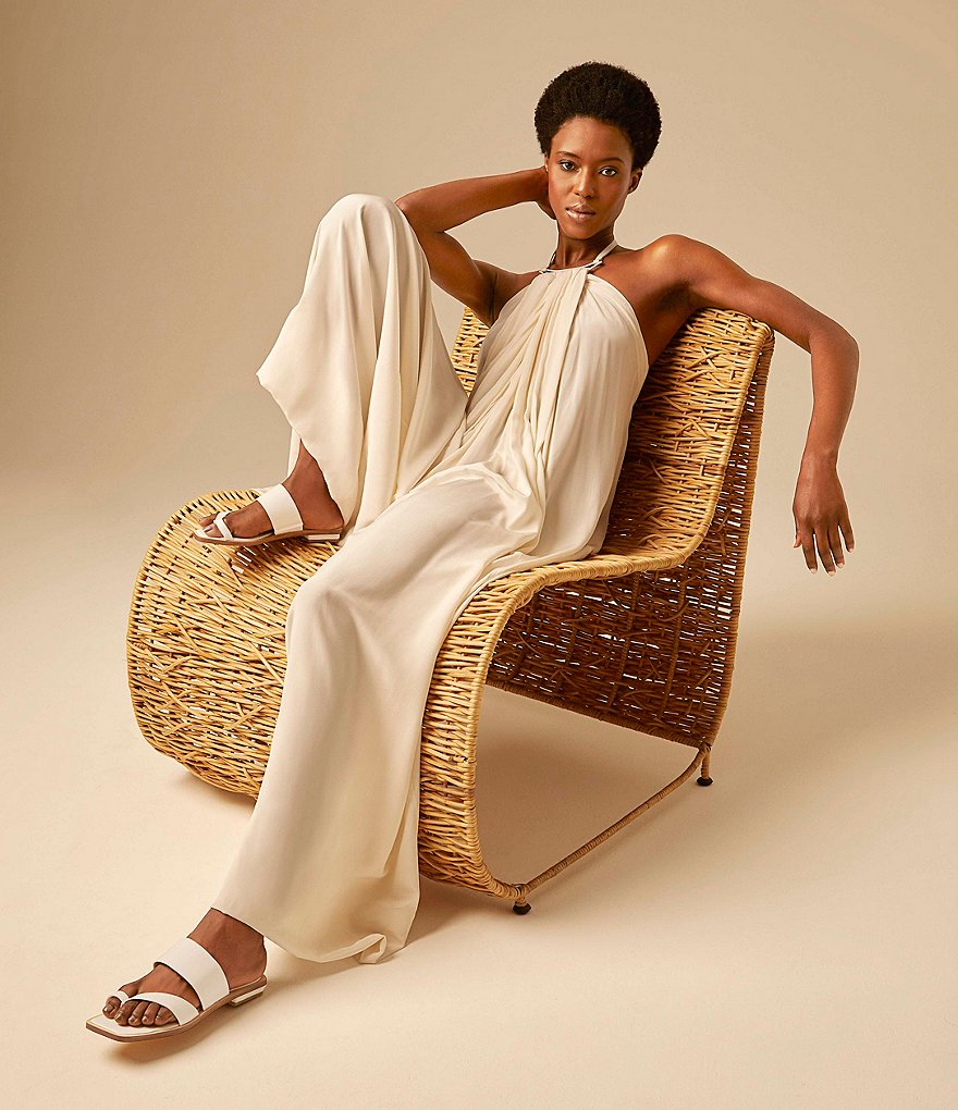 Sarto by Franco Sarto Ediana Leather Toe Ring Square Toe Sandals