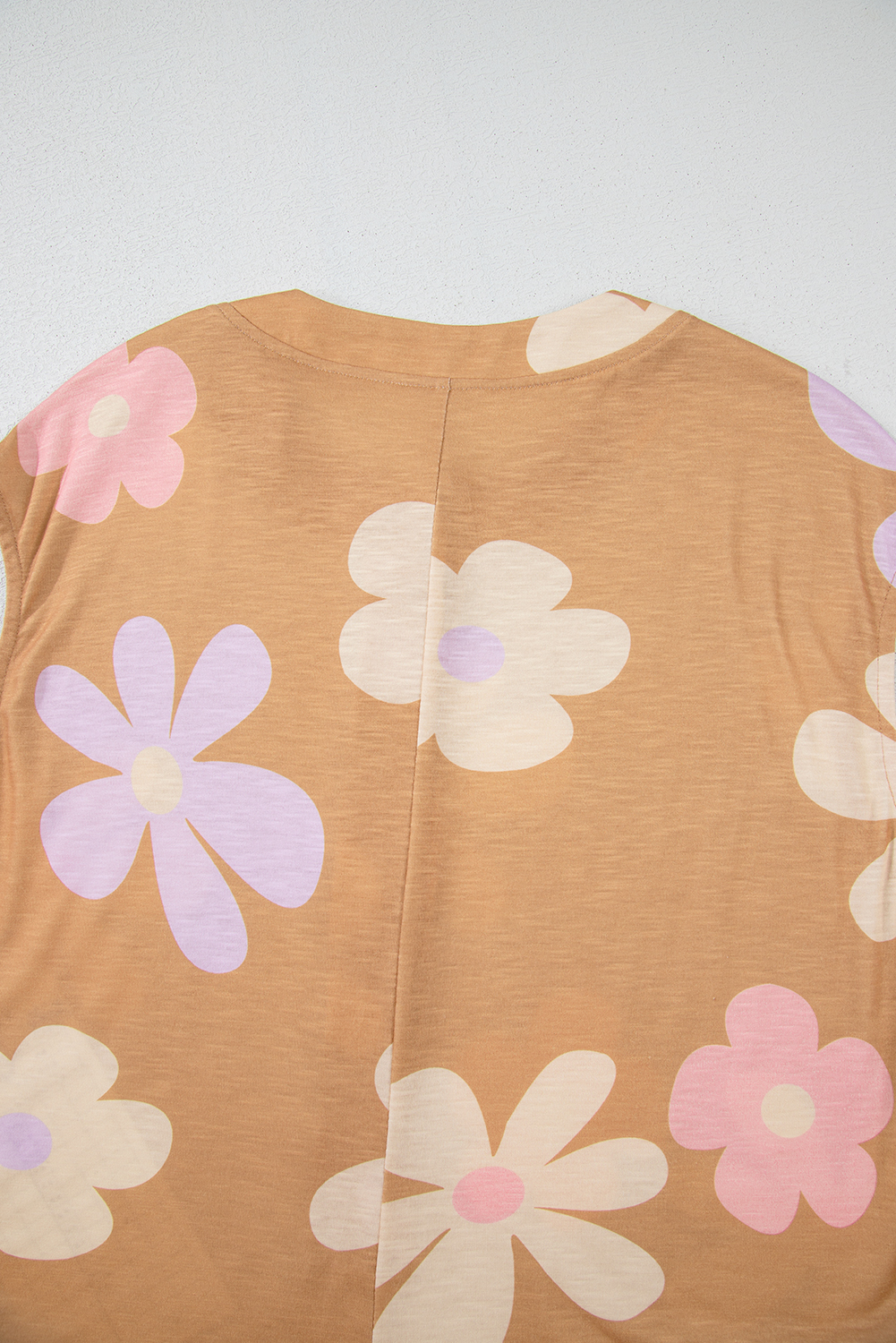 Gray Textured Wide Leg Overall with Pockets