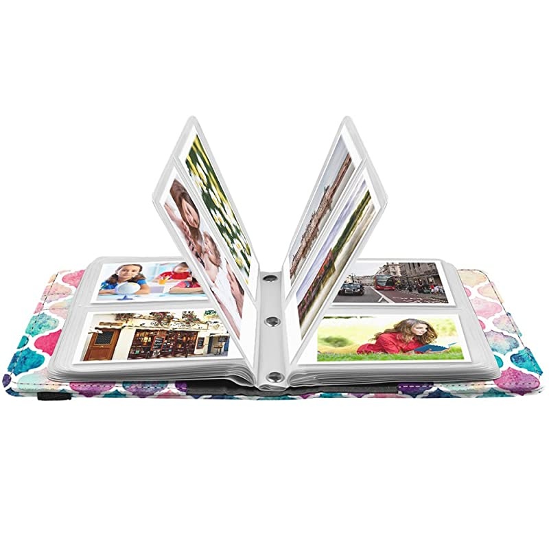 Mini Photo Album for 3Inch Film 104 Pockets Album for Fujifilm Instax Mini 11Mini 9Mini Link PrinterMini LiPlay Canon Ivy CLIQ Polaroid Kodak Instant Print Camera Moroccan Love