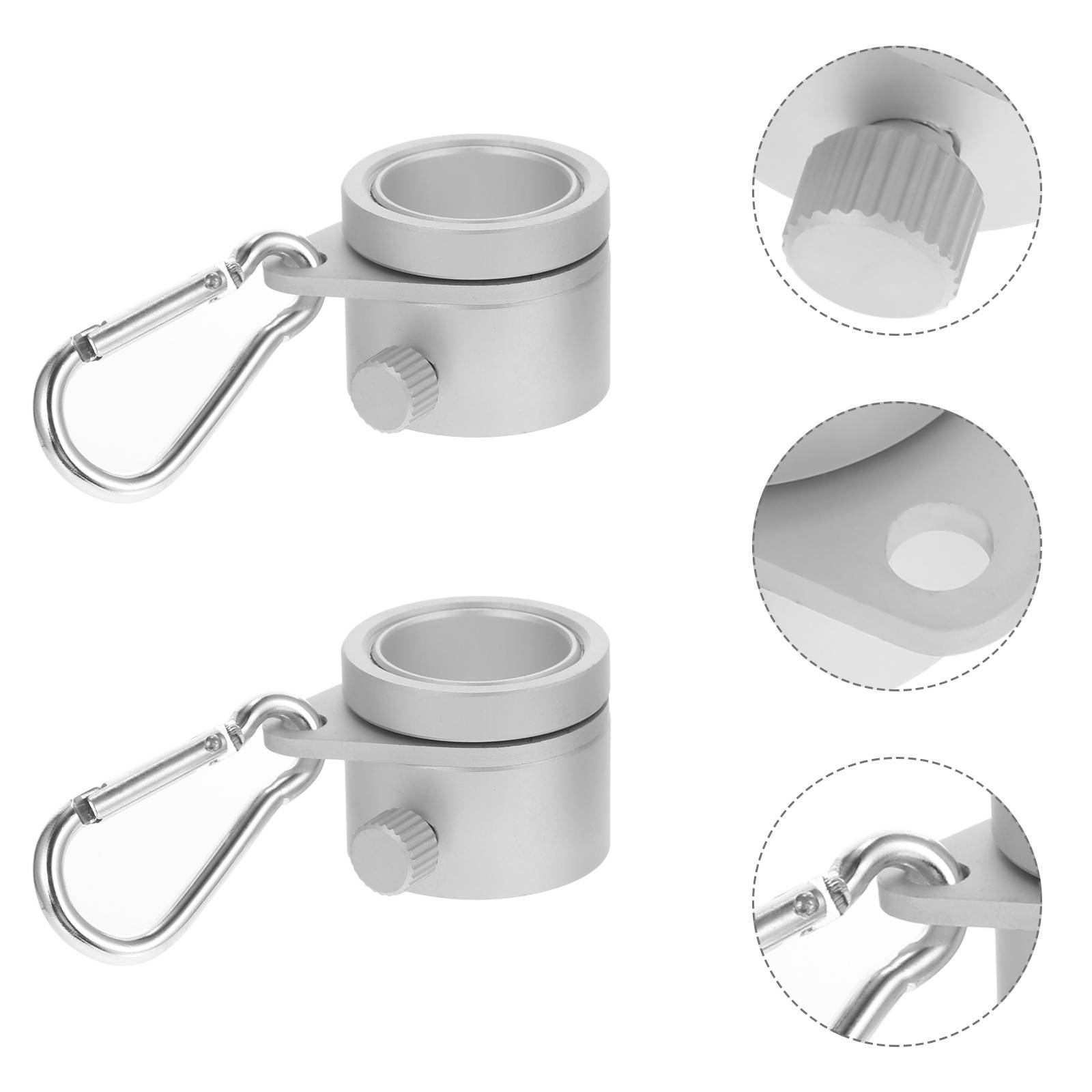 2Pcs Durable Useful Practical Flag Fasteners Flagpole Mounting Rings Flag Pole Parts