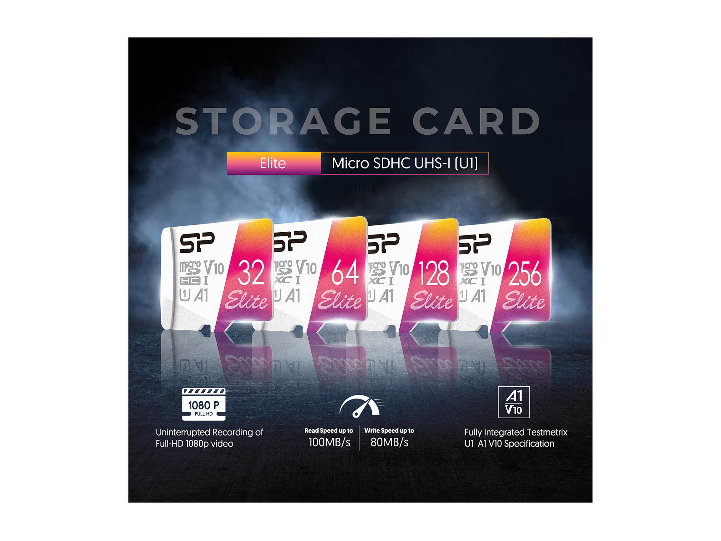 Silicon Power 128GB Elite microSDXC UHS-I (U1), V10 A1 Memory Card with Adapter (SU128GBSTXBV1V20AB)