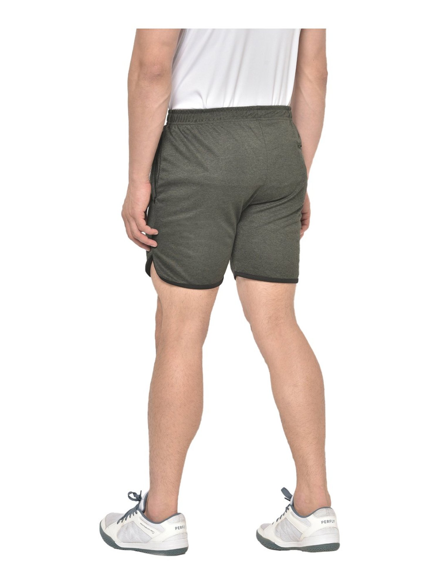 Chkokko Olive Green Regular Fit Sports Shorts