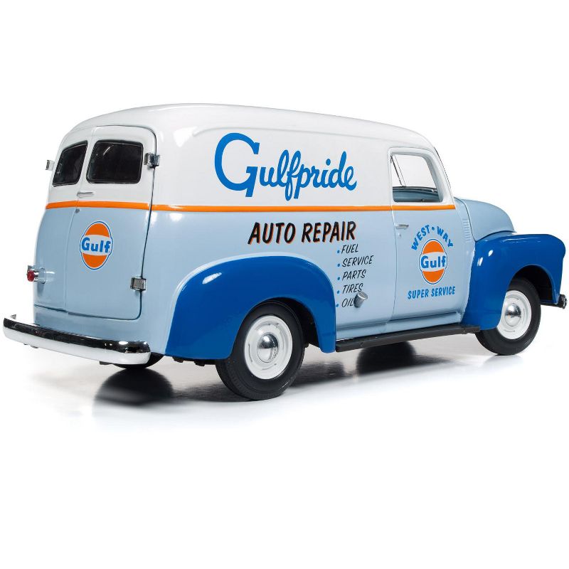 1948 Chevrolet Panel Delivery Truck "Gulf Oil" Limited Edition to 1,002 pieces Worldwide 1/18 Diecast Car by Autoworld