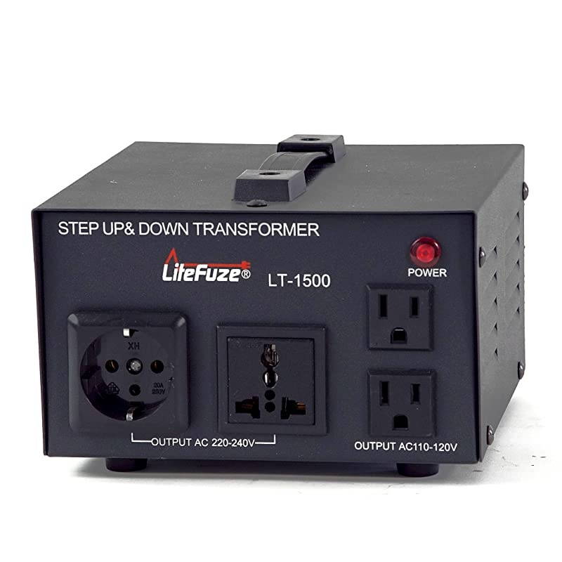 1500 Watt Voltage Converter Transformer by  Step UpDown 110V220V Circuit Breaker Protection Heavy Duty Convertingbox Technology Perfect Converter 5Years Warranty