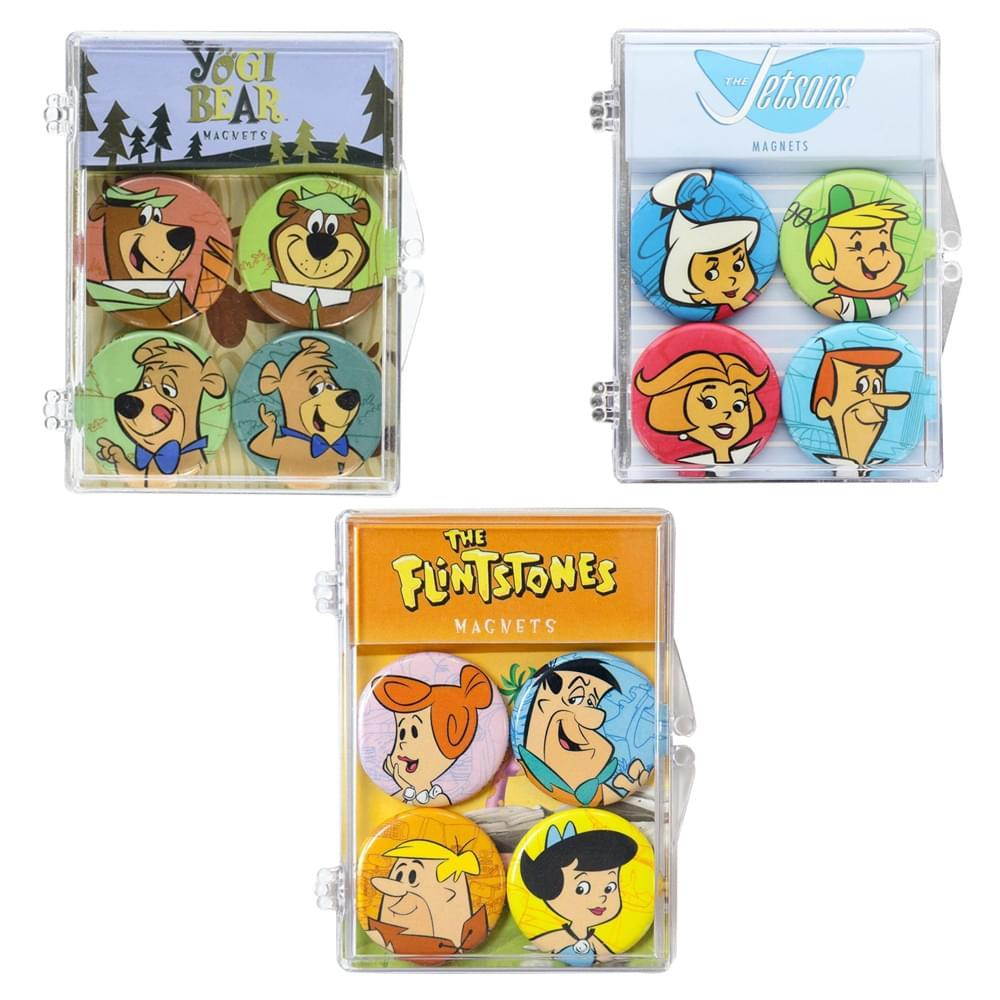 Hana Barbera Fridge Decor Gift Set: Flintstones, Jetsons & Yogi Bear