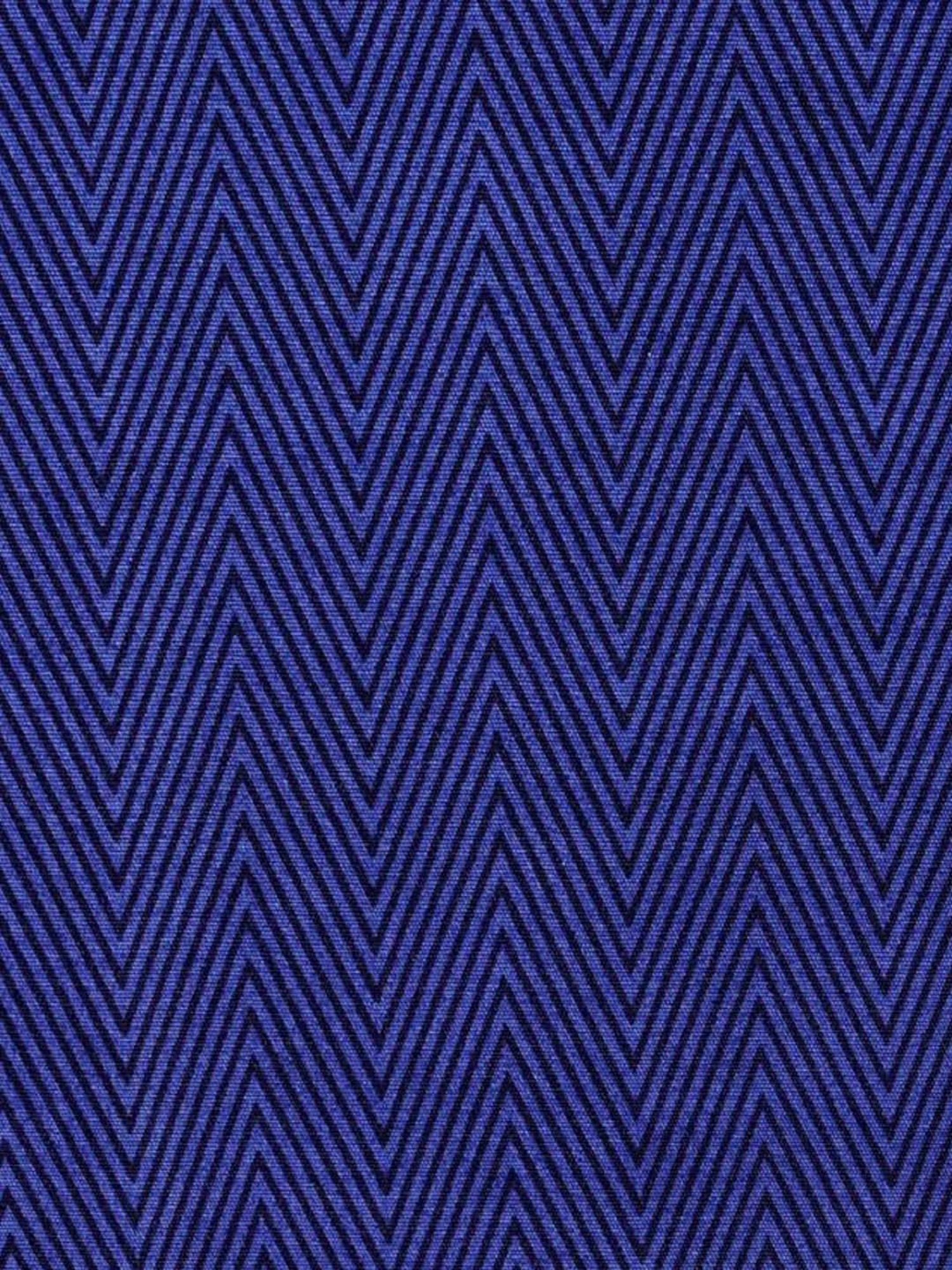 Swayam Chevron Blue 144 TC Cotton Blend Single Bedsheet with 1 Pillow Cover