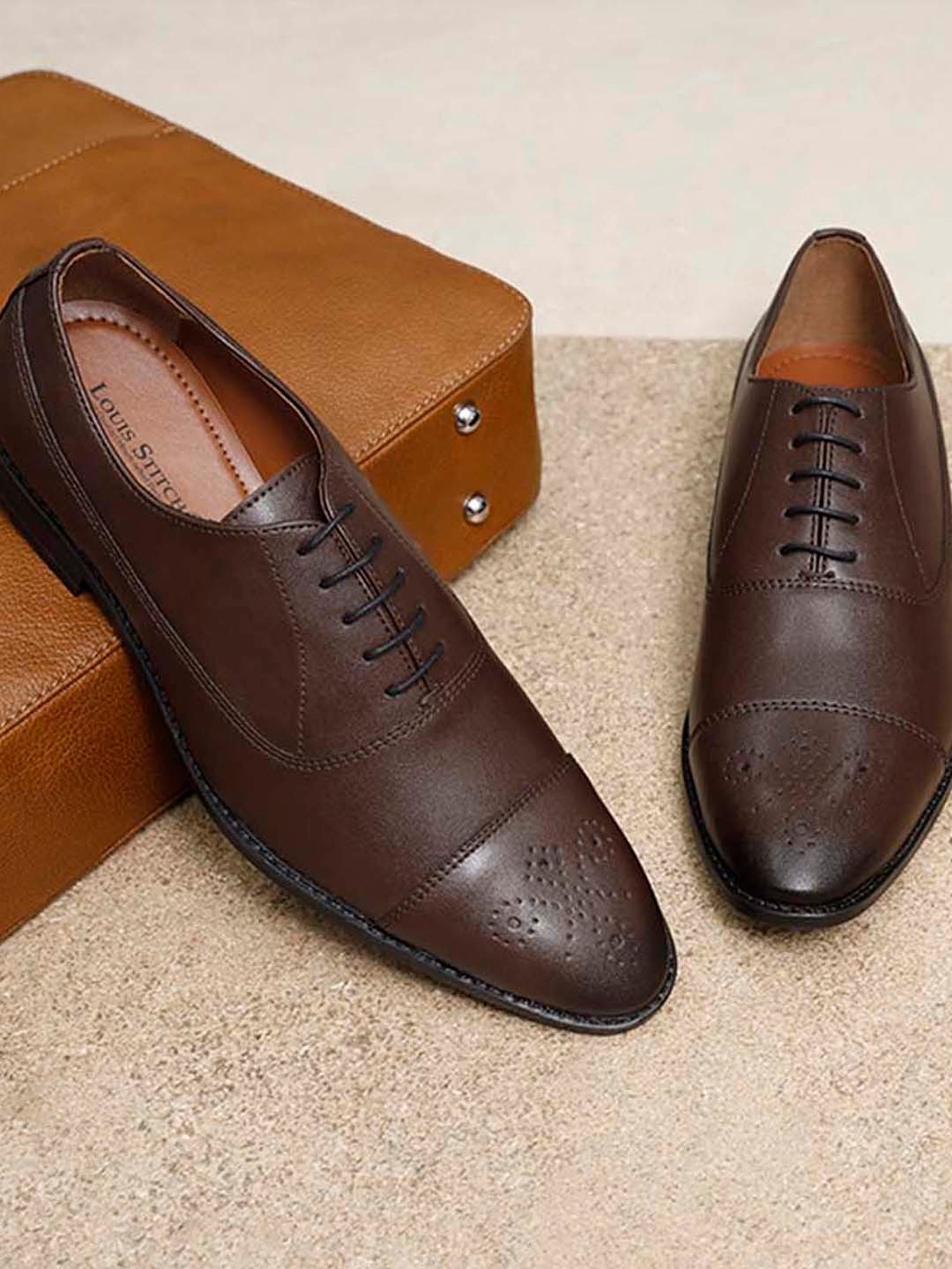 Louis Stitch Men's Brown Oxford Shoes